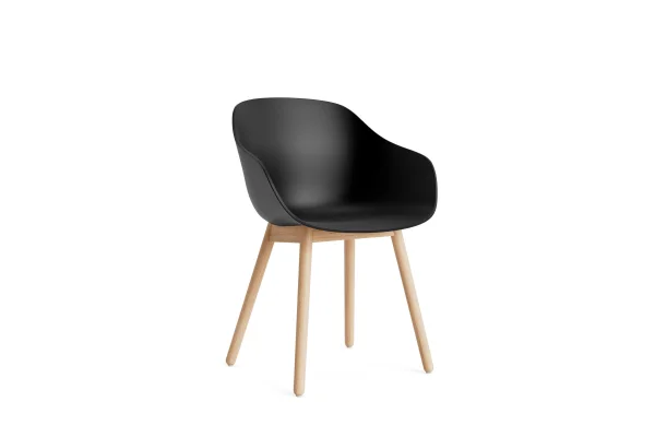 HAY About a Chair AAC 212 - black 2.0 - Eiken gezeept - Standaard glijders kunststof