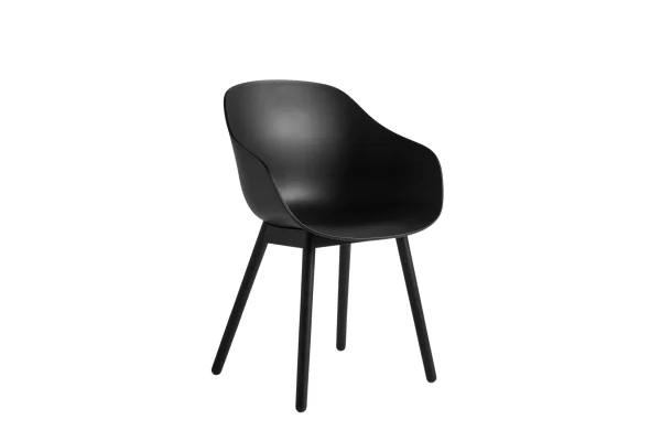 HAY About a Chair AAC 212 - black 2.0 - zwarte lak op waterbasis - Standaard glijders kunststof