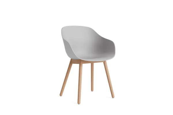 HAY About a Chair AAC 212 - concrete grey 2.0 - Eiken gelakt (op waterbasis) - Standaard glijders kunststof