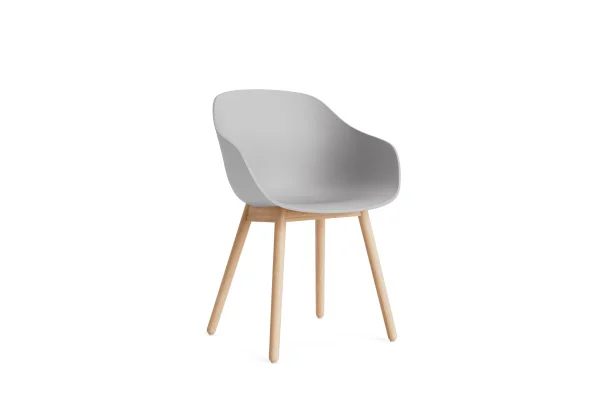 HAY About a Chair AAC 212 - concrete grey 2.0 - Eiken gezeept - Standaard glijders kunststof