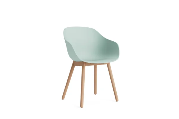 HAY About a Chair AAC 212 - dusty mint 2.0 - Eiken gelakt (op waterbasis) - Standaard glijders kunststof