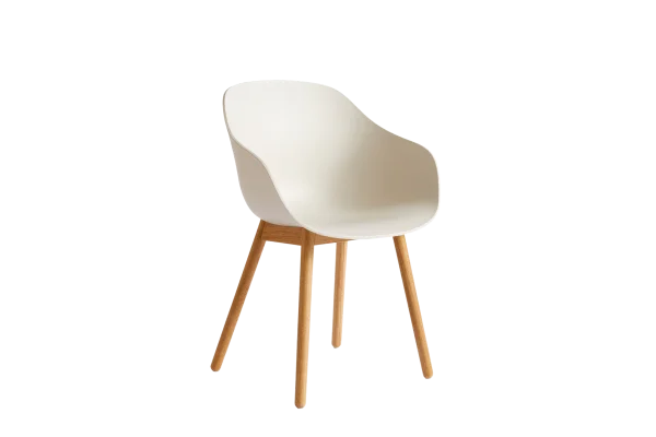 HAY About a Chair AAC 212 - melange cream 2.0 - Eiken gelakt (op waterbasis) - Standaard glijders kunststof