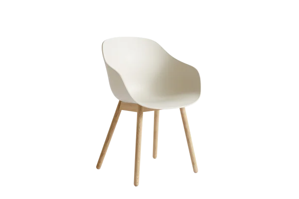 HAY About a Chair AAC 212 - melange cream 2.0 - Eiken gezeept - Standaard glijders kunststof