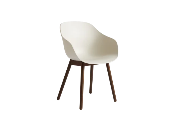 HAY About a Chair AAC 212 - melange cream 2.0 - notenhout gelakt (op waterbasis) - Standaard glijders kunststof