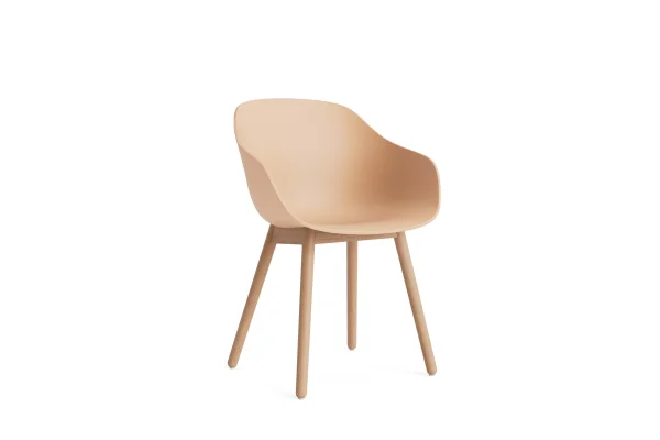 HAY About a Chair AAC 212 - pale peach 2.0 - Eiken gelakt (op waterbasis) - viltglijders