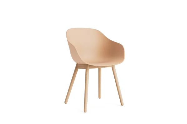 HAY About a Chair AAC 212 - pale peach 2.0 - Eiken gezeept - viltglijders