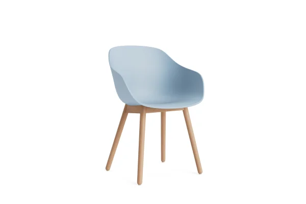 HAY About a Chair AAC 212 - slate blue 2.0 - Eiken gelakt (op waterbasis) - Standaard glijders kunststof