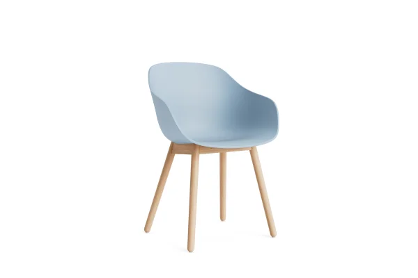 HAY About a Chair AAC 212 - slate blue 2.0 - Eiken gezeept - viltglijders