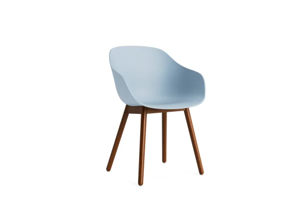 HAY About a Chair AAC 212 - slate blue 2.0 - notenhout gelakt (op waterbasis) - Standaard glijders kunststof