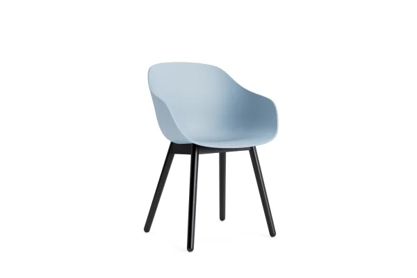 HAY About a Chair AAC 212 - slate blue 2.0 - zwarte lak op waterbasis - Standaard glijders kunststof