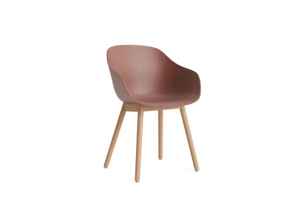 HAY About a Chair AAC 212 - soft brick 2.0 - Eiken gelakt (op waterbasis) - viltglijders