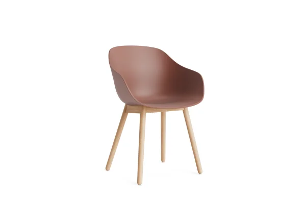 HAY About a Chair AAC 212 - soft brick 2.0 - Eiken gezeept - Standaard glijders kunststof