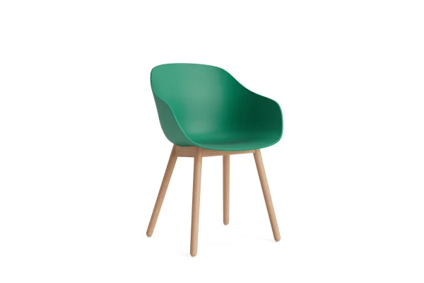 HAY About a Chair AAC 212 - teal green 2.0 - Eiken gelakt (op waterbasis) - Standaard glijders kunststof