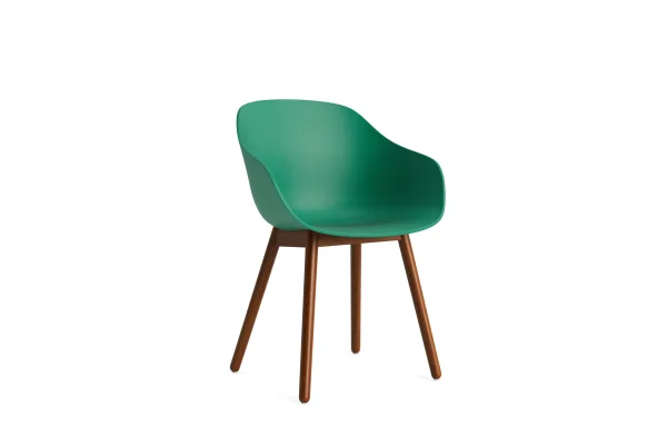 HAY About a Chair AAC 212 - teal green 2.0 - notenhout gelakt (op waterbasis) - Standaard glijders kunststof