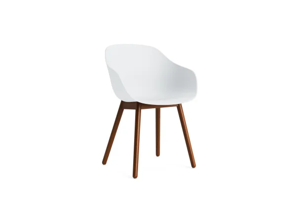 HAY About a Chair AAC 212 - white 2.0 - notenhout gelakt (op waterbasis) - Standaard glijders kunststof