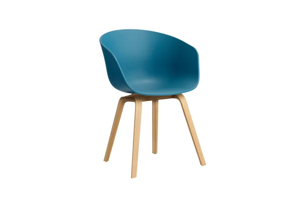 HAY About A Chair AAC 22 - azure blue 2.0 - lak op waterbasis - viltglijders