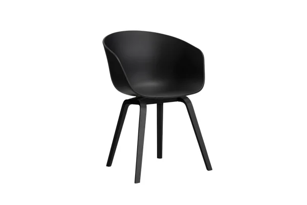 HAY About A Chair AAC 22 - black 2.0 - zwarte lak op waterbasis - viltglijders