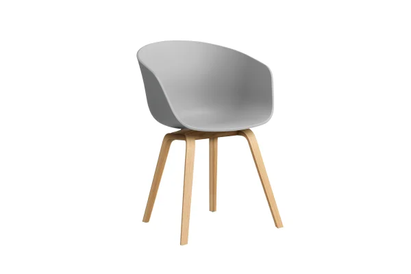 HAY About A Chair AAC 22 - concrete grey 2.0 - lak op waterbasis - Standaard glijders kunststof