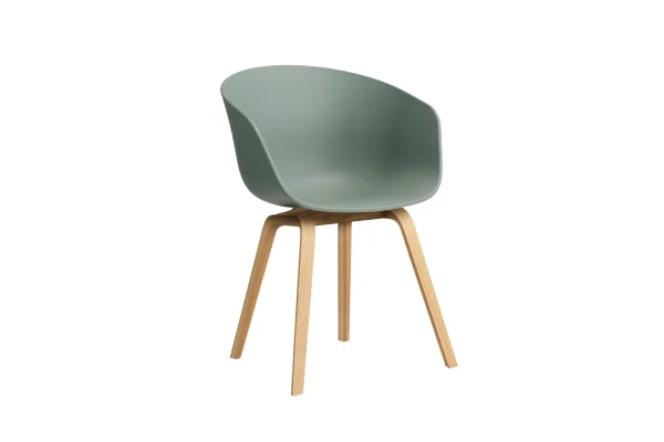 HAY About A Chair AAC 22 - fall green 2.0 - lak op waterbasis - Standaard glijders kunststof