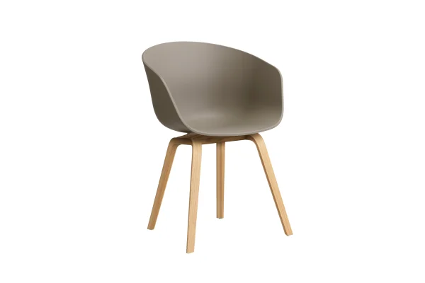 HAY About A Chair AAC 22 - khaki 2.0 - lak op waterbasis - Standaard glijders kunststof