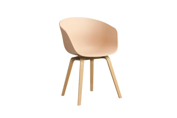 HAY About A Chair AAC 22 - pale peach 2.0 - lak op waterbasis - viltglijders