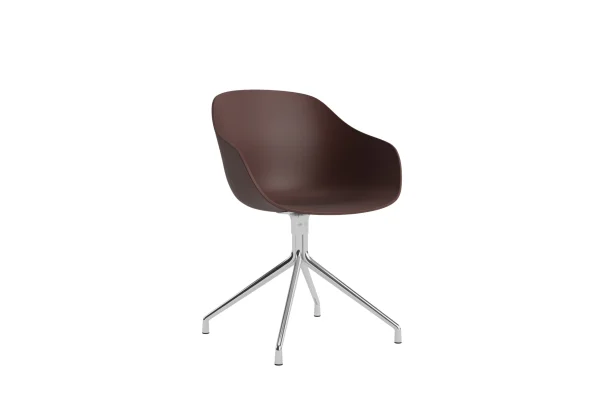 HAY About A Chair AAC 220 - raisin 2.0 - gepolijst aluminium - Standaard glijders kunststof