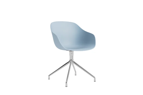 HAY About A Chair AAC 220 - slate blue 2.0 - gepolijst aluminium - viltglijders