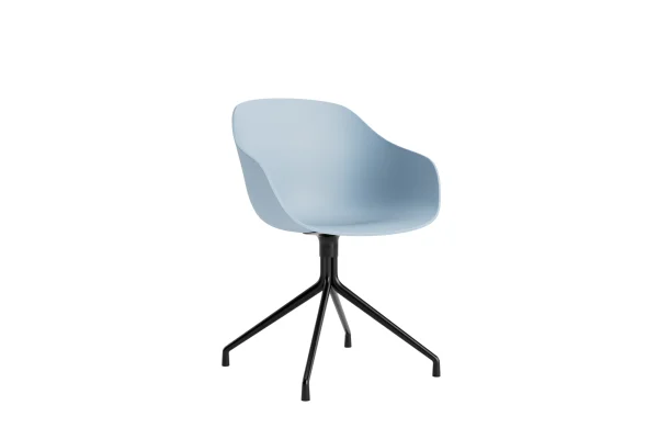 HAY About A Chair AAC 220 - slate blue 2.0 - zwart - Standaard glijders kunststof