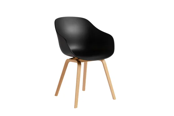 HAY About A Chair AAC 222 - black 2.0 - Eiken gelakt (op waterbasis) - viltglijders