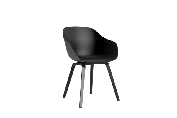 HAY About A Chair AAC 222 - black 2.0 - zwarte lak op waterbasis - viltglijders