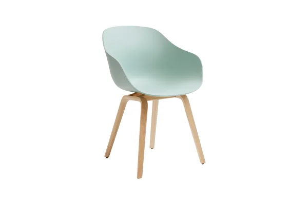 HAY About A Chair AAC 222 - dusty mint 2.0 - Eiken gelakt (op waterbasis) - Standaard glijders kunststof