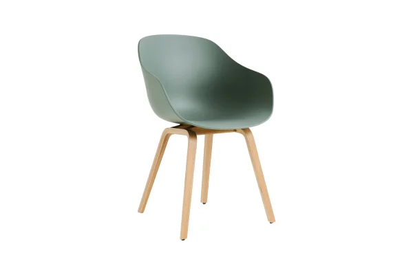 HAY About A Chair AAC 222 - fall green 2.0 - Eiken gelakt (op waterbasis) - viltglijders