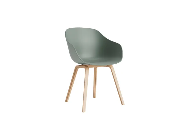 HAY About A Chair AAC 222 - fall green 2.0 - Eiken gezeept - Standaard glijders kunststof