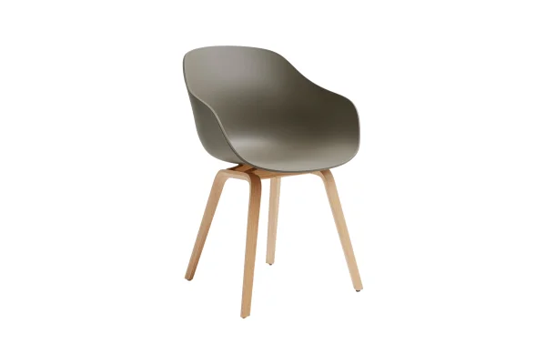 HAY About A Chair AAC 222 - khaki 2.0 - Eiken gelakt (op waterbasis) - Standaard glijders kunststof