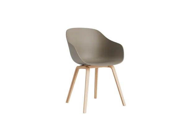 HAY About A Chair AAC 222 - khaki 2.0 - Eiken gezeept - viltglijders