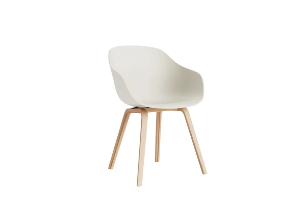 HAY About A Chair AAC 222 - melange cream 2.0 - Eiken gezeept - viltglijders