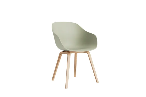 HAY About A Chair AAC 222 - pastel green 2.0 - Eiken gezeept - viltglijders