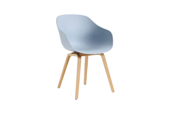 HAY About A Chair AAC 222 - slate blue 2.0 - Eiken gelakt (op waterbasis) - Standaard glijders kunststof