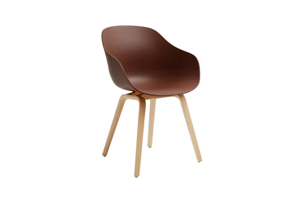 HAY About A Chair AAC 222 - soft brick 2.0 - Eiken gelakt (op waterbasis) - viltglijders