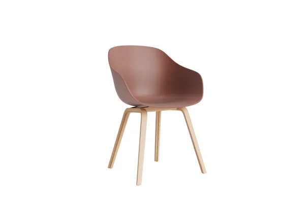 HAY About A Chair AAC 222 - soft brick 2.0 - Eiken gezeept - Standaard glijders kunststof