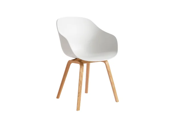 HAY About A Chair AAC 222 - Standaard glijders kunststof - Eiken gelakt (op waterbasis) - white 2.0