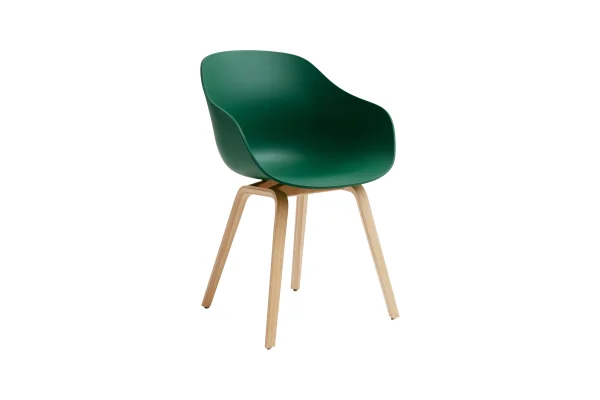 HAY About A Chair AAC 222 - teal green 2.0 - Eiken gelakt (op waterbasis) - Standaard glijders kunststof