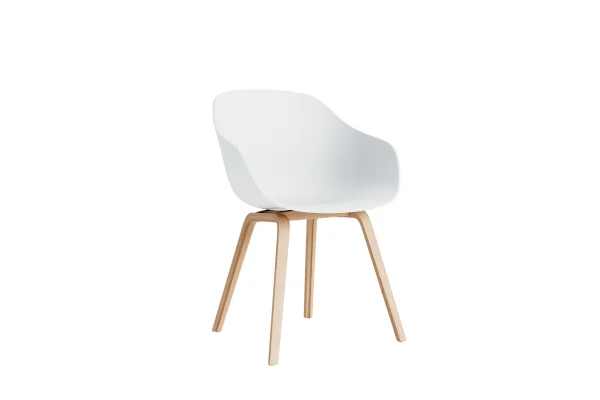 HAY About A Chair AAC 222 - white 2.0 - Eiken gezeept - viltglijders