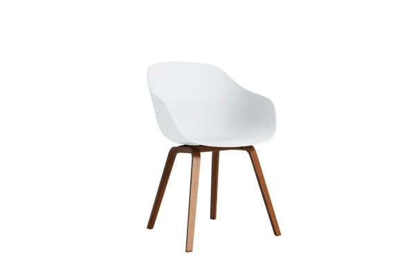 HAY About A Chair AAC 222 - white 2.0 - notenhout gelakt (op waterbasis) - Standaard glijders kunststof