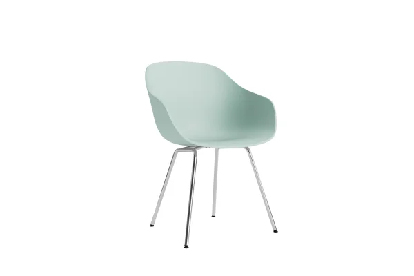 HAY About a Chair AAC 226 - dusty mint 2.0 - Verchroomd staal - Standaard glijders kunststof