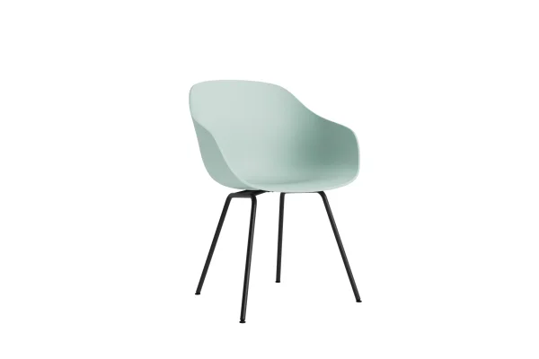 HAY About a Chair AAC 226 - dusty mint 2.0 - zwart - Standaard glijders kunststof