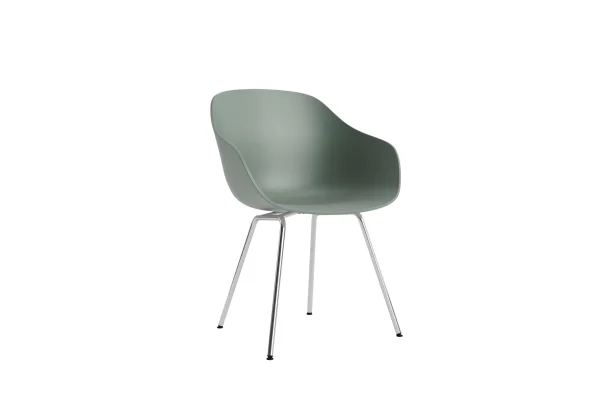 HAY About a Chair AAC 226 - fall green 2.0 - Verchroomd staal - Standaard glijders kunststof