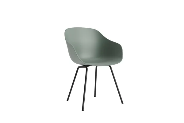 HAY About a Chair AAC 226 - fall green 2.0 - zwart - Standaard glijders kunststof