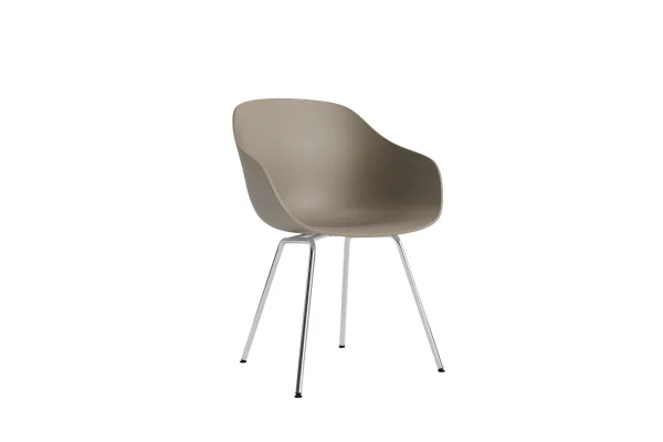 HAY About a Chair AAC 226 - khaki 2.0 - Verchroomd staal - Standaard glijders kunststof