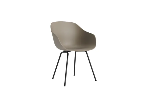 HAY About a Chair AAC 226 - khaki 2.0 - zwart - Standaard glijders kunststof